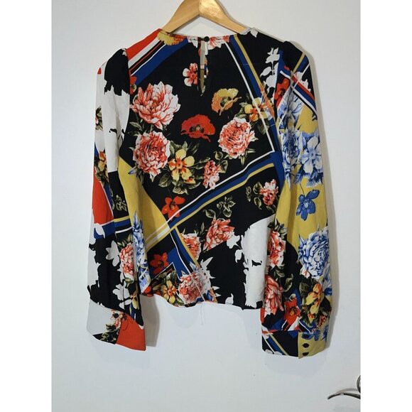 Yumi Kim Floral Print Long Sleeve Blouse Top Women Size Small - Picture 3 of 5